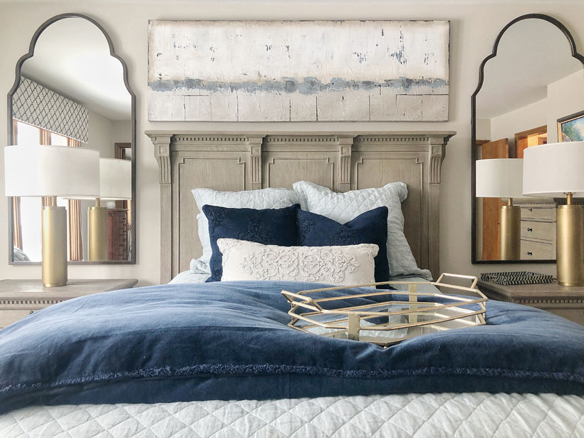Tranquil Master Bedroom Refresh: Neutral and Navy