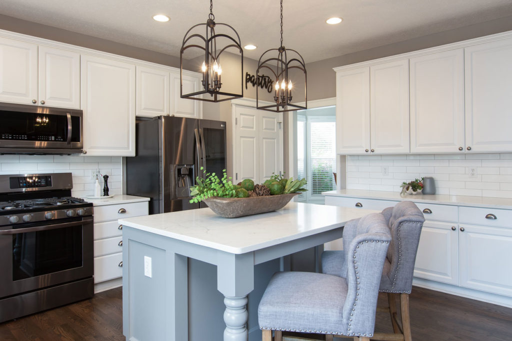 white and gray kitchen remodel, kitchen renovation, powell ohio interior designer, columbus ohio interior designer